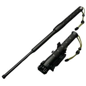 Leichter Selbstverteidigungs-Teleskopstock aus Gummi, Schwingroller, Schwingstock, tragbar, legale Selbstverteidigungswaffe fr den Auenbereich, Unisex